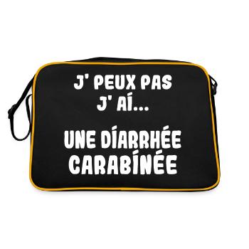 J'peux pas j'ai une Diarrhée carabinée - Sac Retro - noir/or - Dos