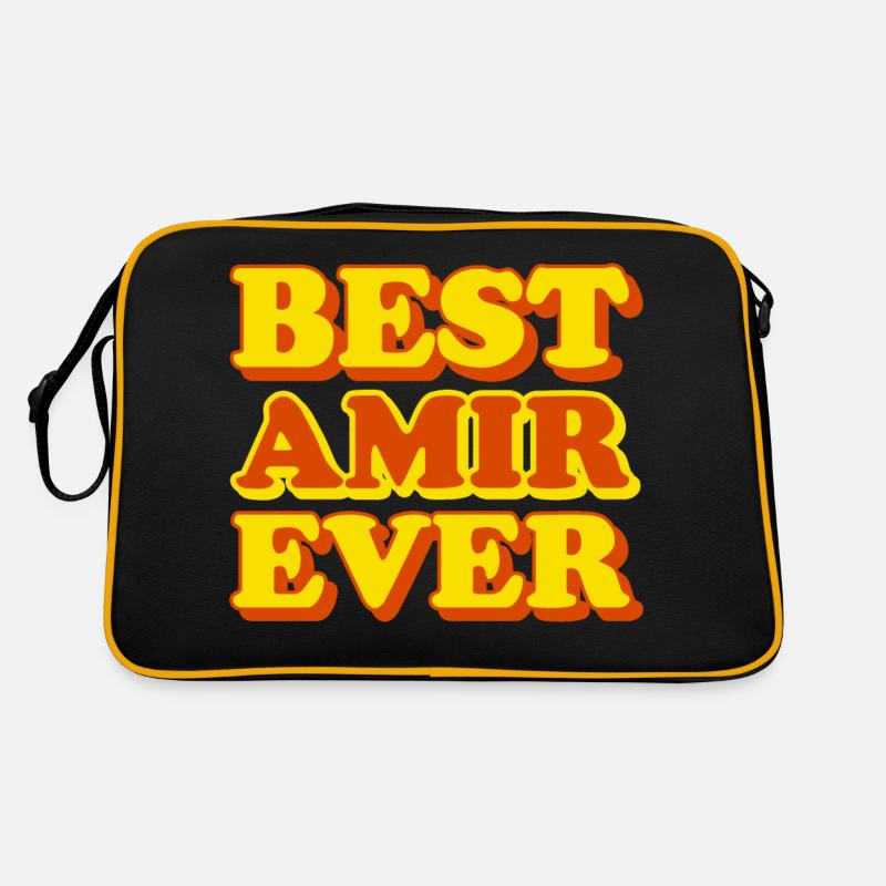 Amir Vorname lustiges Geschenk Retro Tasche