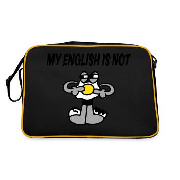 Mon anglais n’est pas le jaune de l’œuf - Sac Retro - noir/or - Dos