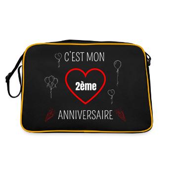 C’est mon 2ème anniversaire - Sac Retro - noir/or - Dos
