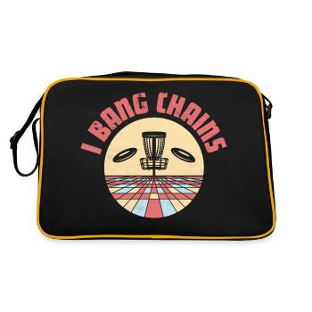 I Bang Chains Disc Golf Frisbee - Retro Tasche - Schwarz/Gold - Hinten