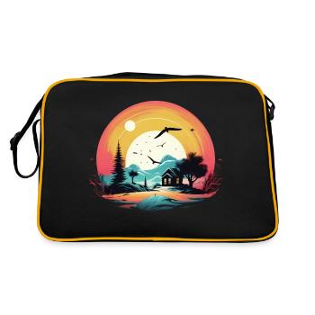 Coucher de soleil - Sac Retro - noir/or - Dos