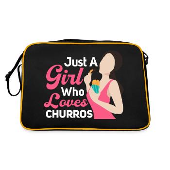 Juste une fille qui aime les churros Pâtisserie latine de - Sac Retro - noir/or - Dos