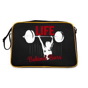 Life Behind Bars Workout Training Weight Lifting - Retro Bag - black/gold - Back