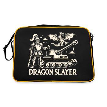 Dragon Slayer Knight Ren Faire LARP, Renaissance - Retro Tasche - Schwarz/Gold - Hinten