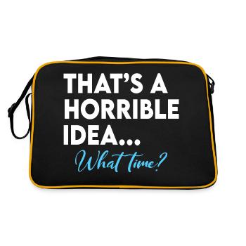That s A Terrible Idea What Time - Retro Bag - black/gold - Back