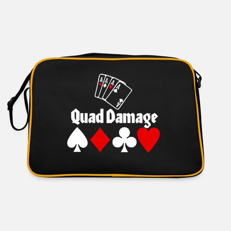 Quad Damage Poker Aces - Retro Bag - black/gold