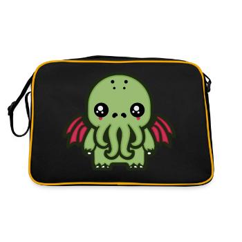 Cute Cthulhu - Retro Bag - black/gold - Back