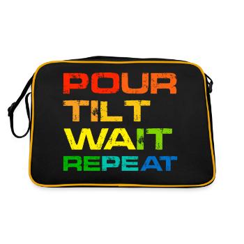 Pour Tilt Wait Repeat - Retro Bag - black/gold - Back