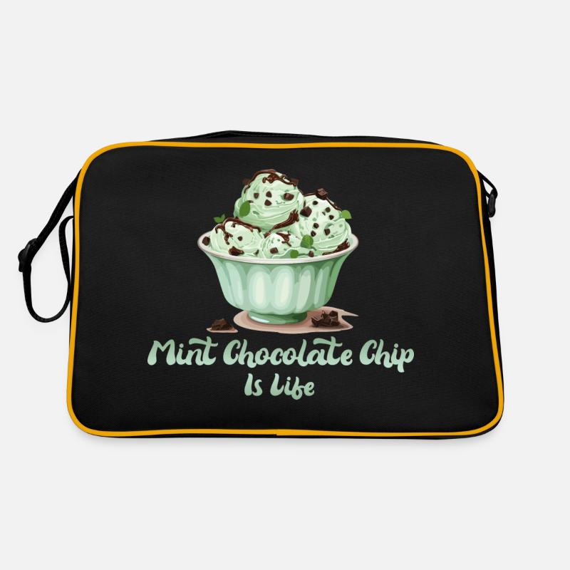 La crème glacée à la menthe et aux pépites de chocolat, c’est la vie Sac Retro