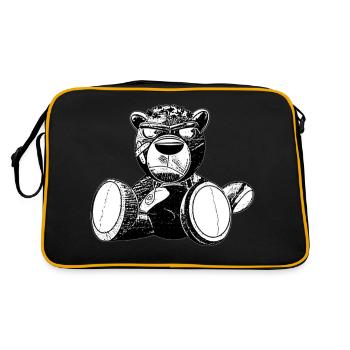 Creepy Teddy Noir & Blanc - Sac Retro - noir/or - Dos