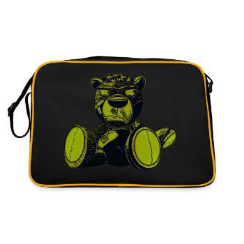 Effrayant Teddy Vert - Sac Retro - noir/or - Dos