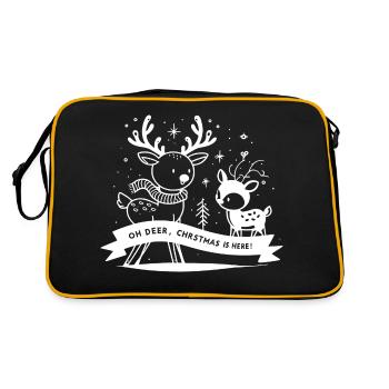 Oh cerf, Noël est là ! - Sac Retro - noir/or - Dos