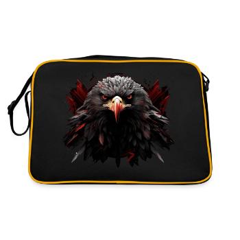 Tête d’aigle d’aigle Golden Eagle Design - Sac Retro - noir/or - Dos