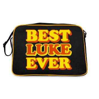 Lukas first name, funny gift - Retro Bag - black/gold - Back