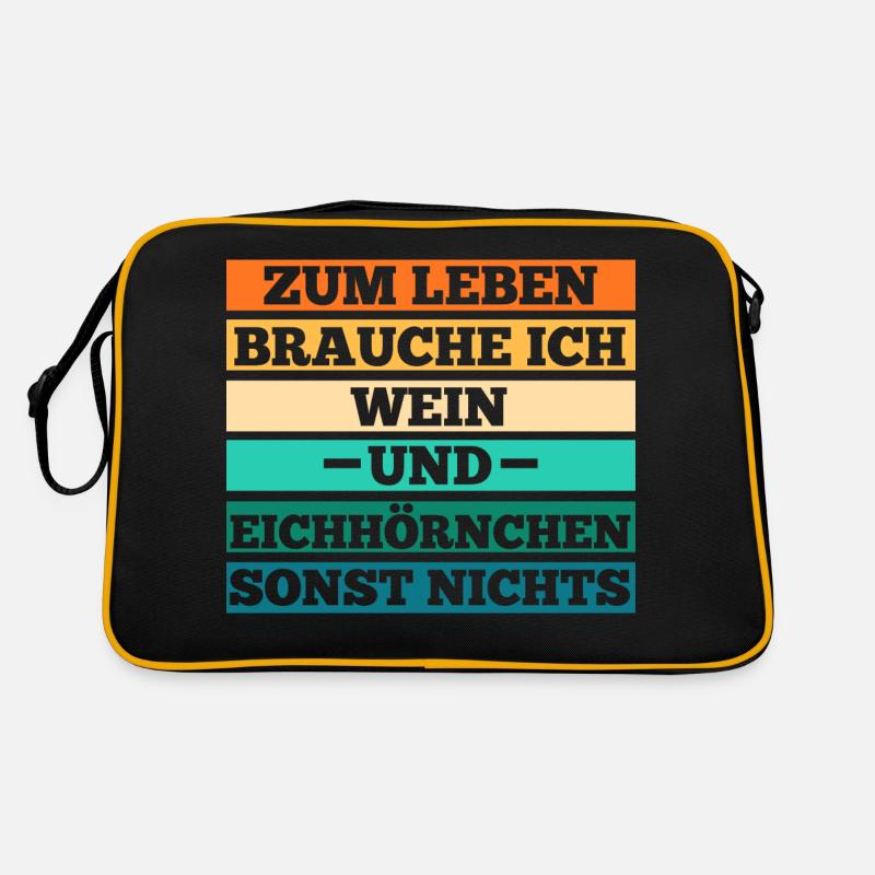 Wein Eichhörnchen Retro Tasche