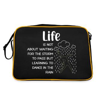 La vie n’est pas une question d’attente - Sac Retro - noir/or - Dos