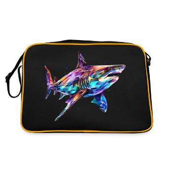 T-Shirt requin, Animal marin, cadeau de requin - Sac Retro - noir/or - Dos