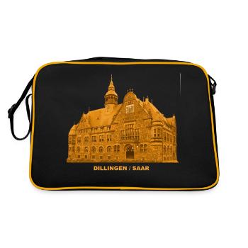 Dillingen Rathaus Saar Saarlouis Saarland - Retro Bag - black/gold - Back