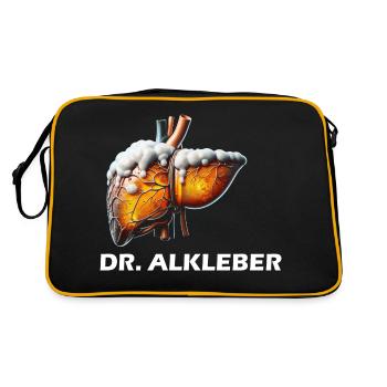 Dr. Alkleber - Retro Tasche - Schwarz/Gold - Hinten