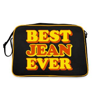 Funny gift with first name Jean - Retro Bag - black/gold - Back