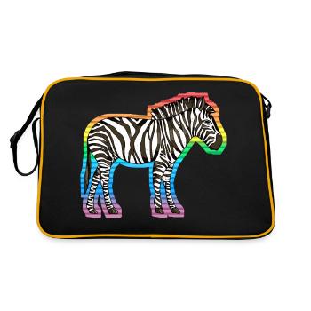 Zèbre - Sac Retro - noir/or - Dos