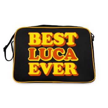Luca Prénom Drôle Cadeau - Sac Retro - noir/or - Dos