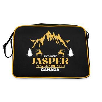 Parc national de Jasper, Colombie-Britannique, Canada - Sac Retro - noir/or - Dos