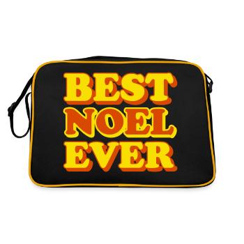 Noel First Name Funny Gift - Retro Bag - black/gold - Back