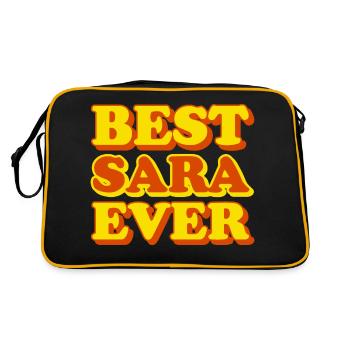 Funny gift with first name Sara - Retro Bag - black/gold - Back