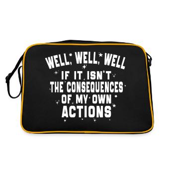 Well Well Well The Consequences Of My Own Actions - Retro Bag - black/gold - Back