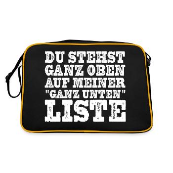 Travail Collègue Bureau Humour Travail Drôles Dictons - Sac Retro - noir/or - Dos