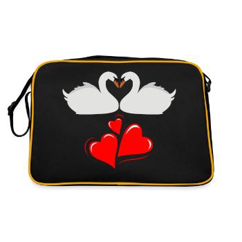 Swan love - Retro Bag - black/gold - Back