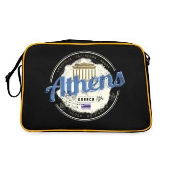 Athènes Grèce Acropole Vintage Souvenir - Sac Retro - noir/or - Dos
