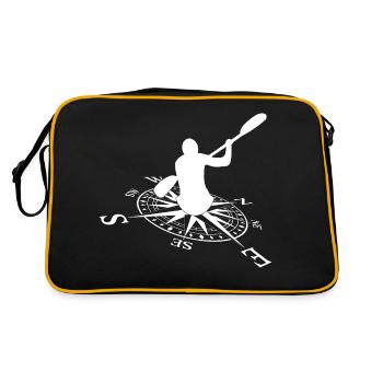Paddeln - Retro Tasche - Schwarz/Gold - Hinten