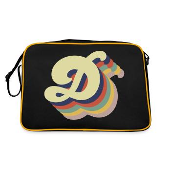 Retro-Brief - Retro Tasche - Schwarz/Gold - Hinten