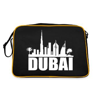 Dubai Skyline - Retro Bag - black/gold - Back