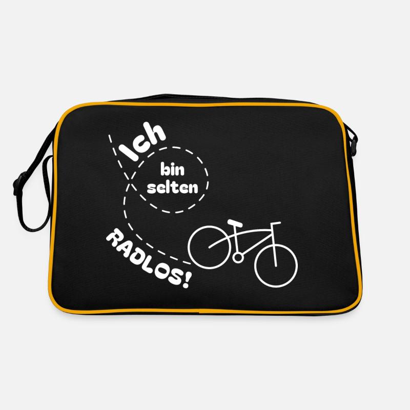 Ich bin selten Radlos Retro Tasche