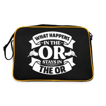 What happens in the OR stays in the OR - Retro Bag - black/gold - Back