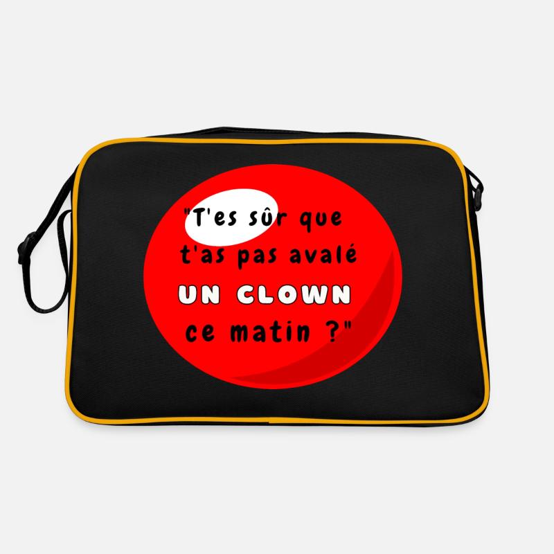Funny Expression Clown Nose Retro Bag