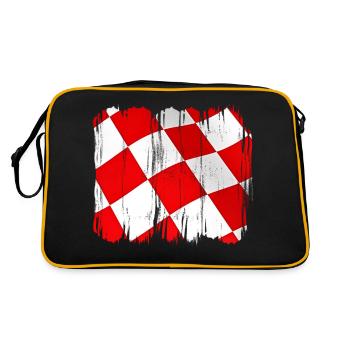 Croatia hrvatska croatia hrv hr zagreb split flag - Retro Bag - black/gold - Back