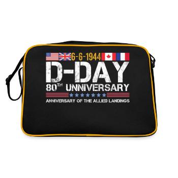 80e anniversaire du débarquement allié Normandie - Sac Retro - noir/or - Dos