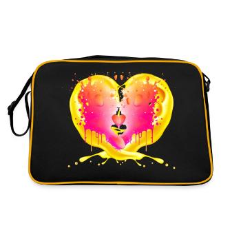 Le cœur derrière les flammes - Sac Retro - noir/or - Dos