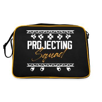 Projeter l’escouade Théâtre Éducateur Professeur d’art dramatique - Sac Retro - noir/or - Dos