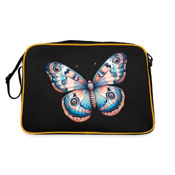 Papillon, fleur - Légèreté Envolée - Sac Retro - noir/or - Dos