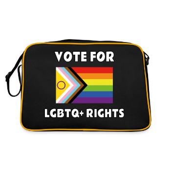 Votez pour les droits des homosexuels - Sac Retro - noir/or - Dos
