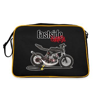 S51 (Personnalisé) // Illustration - Sac Retro - noir/or - Dos