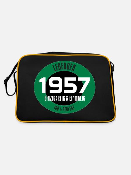 jahrgang1957_02 - Retro Tasche - Schwarz/Gold