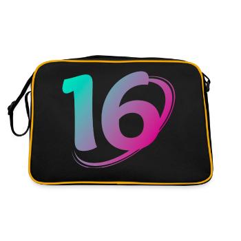 Number 16 Multicolor - Retro Bag - black/gold - Back