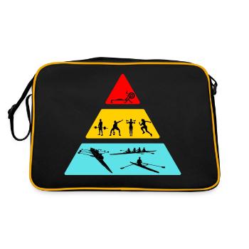 Pyramide alimentaire amusante pour les rameurs - Sac Retro - noir/or - Dos